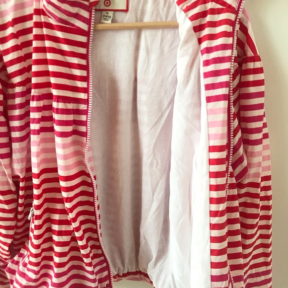 Hunter pink, red, and white striped jacket - Picture 12 of 12